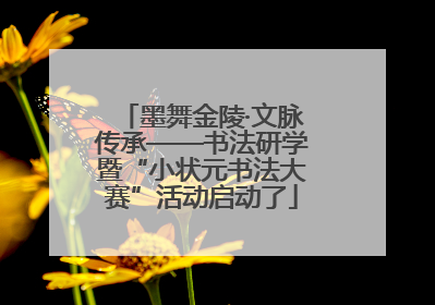 墨舞金陵·文脉传承——书法研学暨“小状元书法大赛”活动启动了